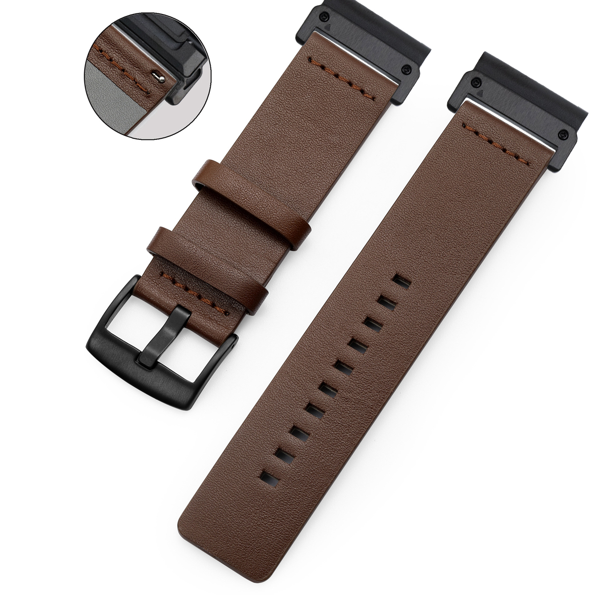 26mm 22mm Quick Fit Strap For  - مراجعة Leather Strap Quick Release وسعره