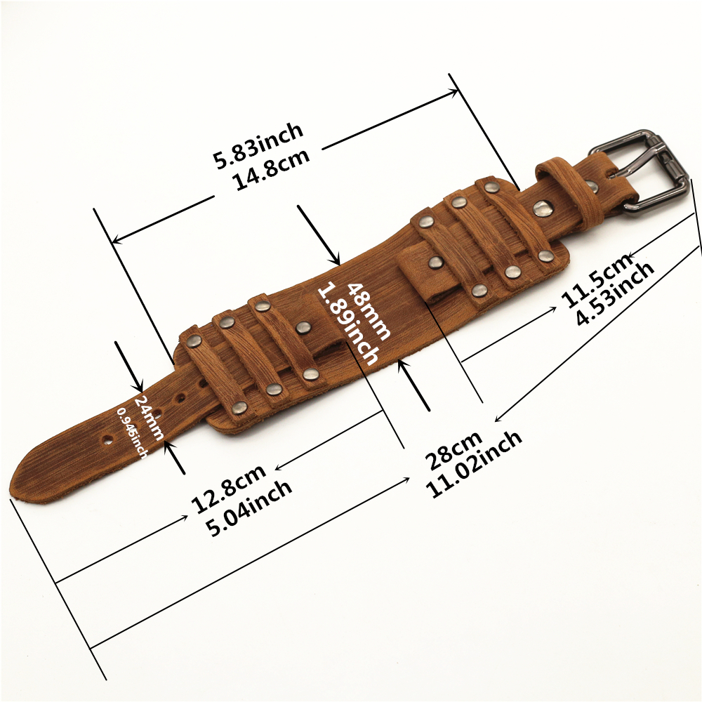 Punk Leather Watch Strap for M - مراجعة Tropic Strap Vintage وسعره