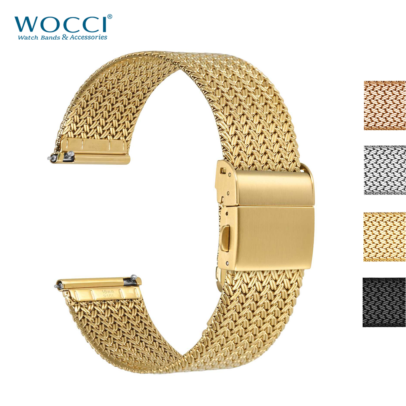 WOCCI Metal Watch Bands 316L S - مراجعة Mesh Strap Metal وسعره