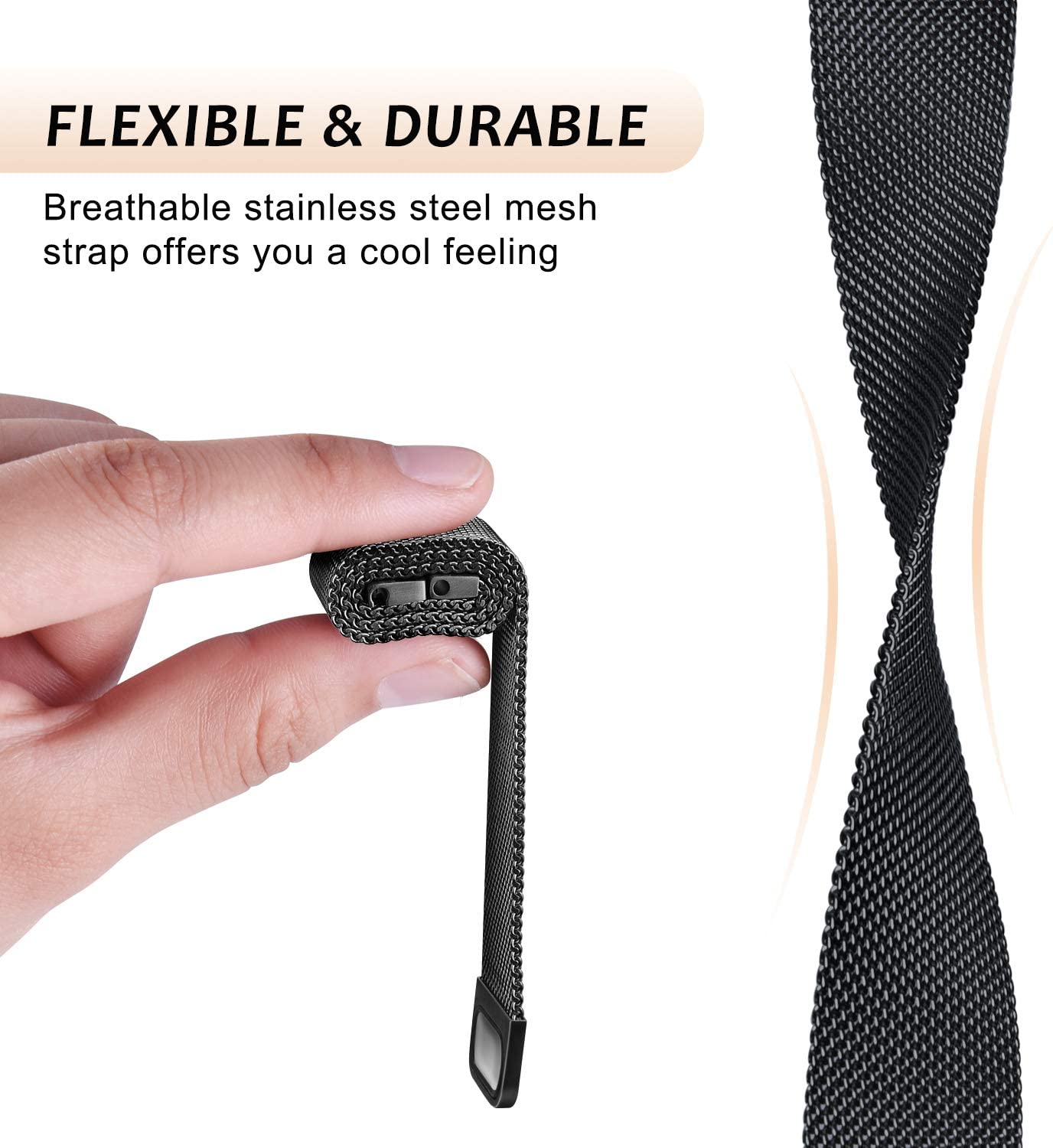 Milanese Loop strap for Fitbit - مراجعة Milanese Loop Magnetic وسعره